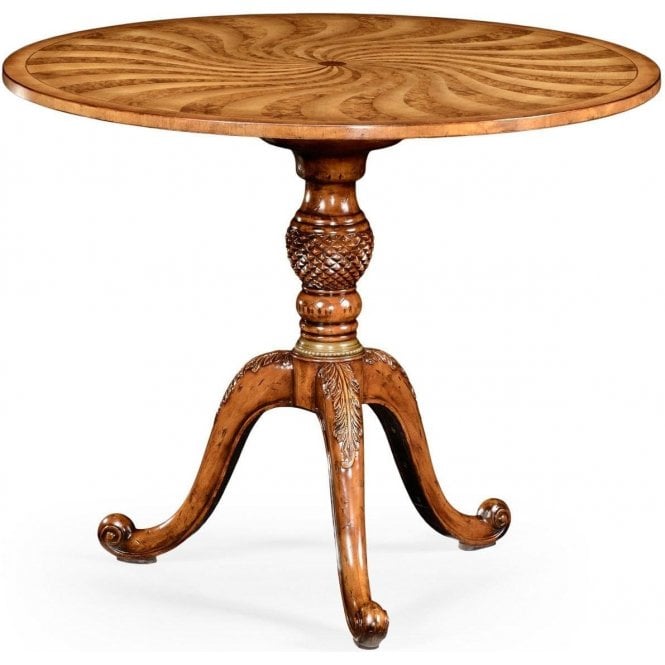Round Walnut Occasional Table