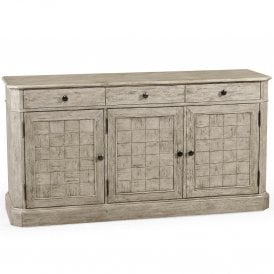 Rustic Grey Three Door Sideboard