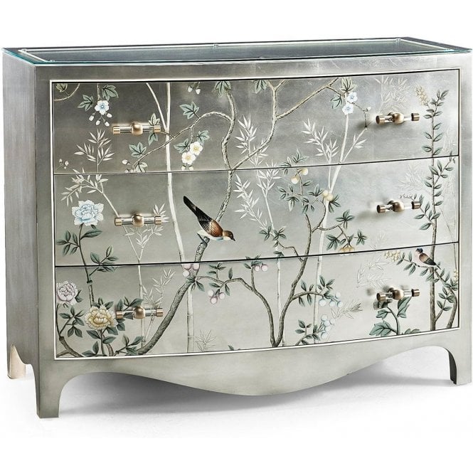 Shimmering Moon Bow Front Chest of Drawers