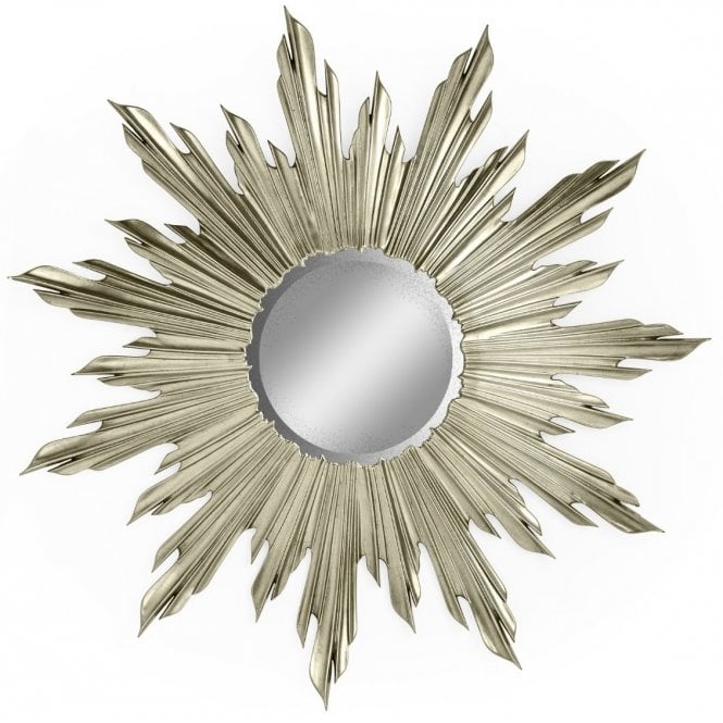 Silver Sunburst Wall Mirror Statement