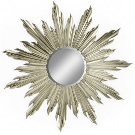 Silver Sunburst Wall Mirror Statement