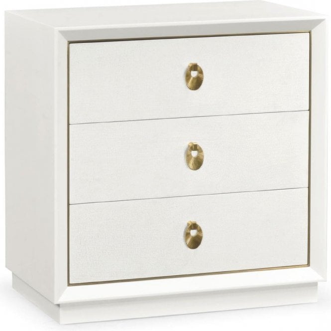 Small Chest of Drawers Crackle Ceramic Lacquer