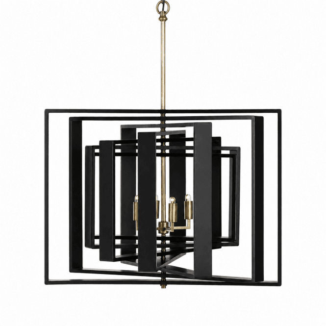 Spiral Rivoli Modern Black Ceiling Light 