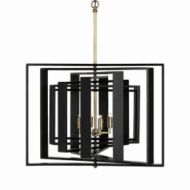 Spiral Rivoli Modern Black Ceiling Light 