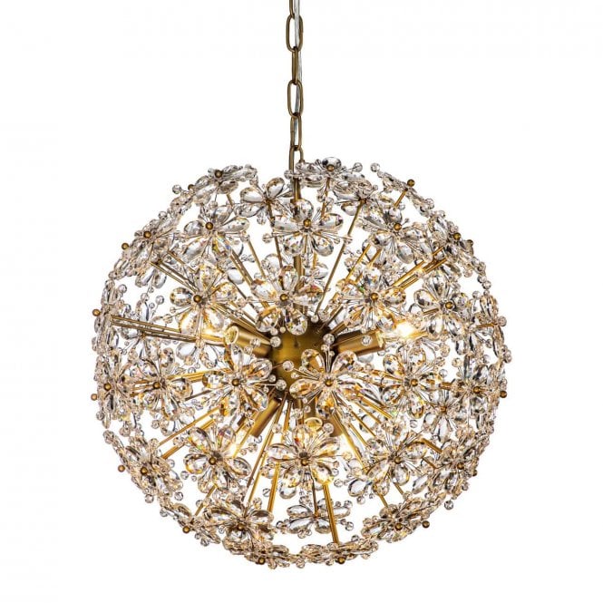 Sputnik Mid Century Crystal Chandelier 