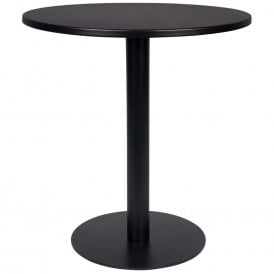 Steel Outdoor Round Bistro Table - Black