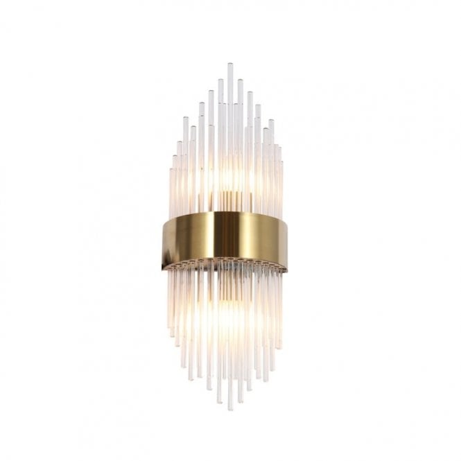 Stormy Art Deco Glass Wall Light, 60cm 