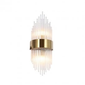 Stormy Art Deco Glass Wall Light, 60cm 