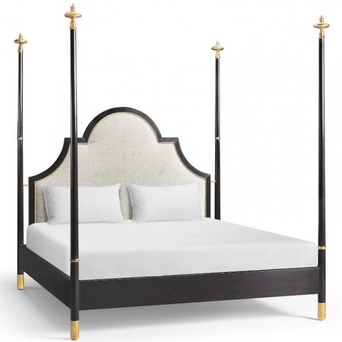 Super King Four Poster Bed Upholstered In Shambala 