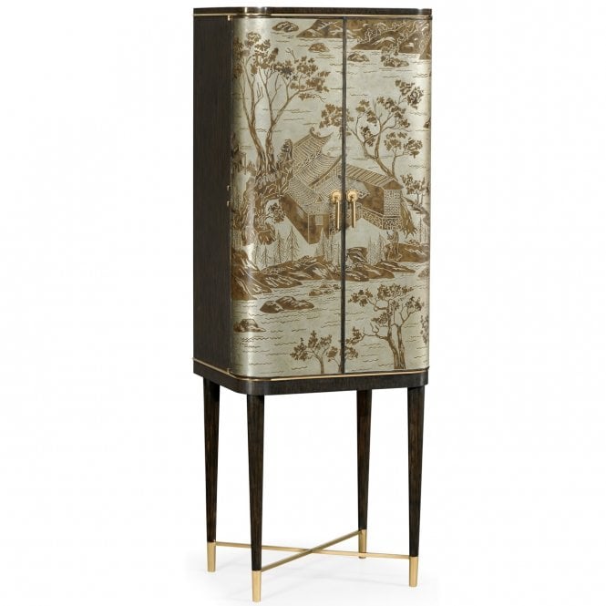 Tall Drinks Cabinet with Chinoiserie Design – Jonathan Charles