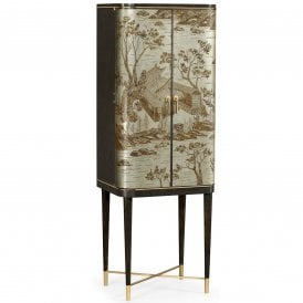 Tall Drinks Cabinet with Chinoiserie Design – Jonathan Charles