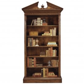 Tall Walnut Open Bookcase 