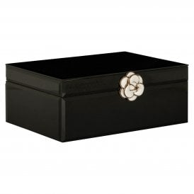 Vivy Black Glass Decorative Box - Big