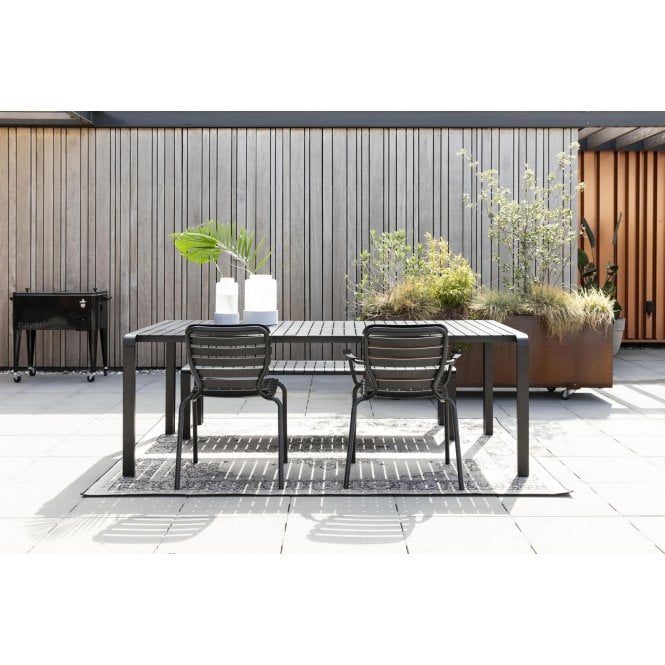 Vondel Aluminium Garden Table 214cm - Black