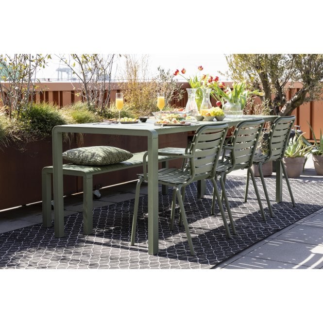 Vondel Aluminium Garden Table 214cm - Green