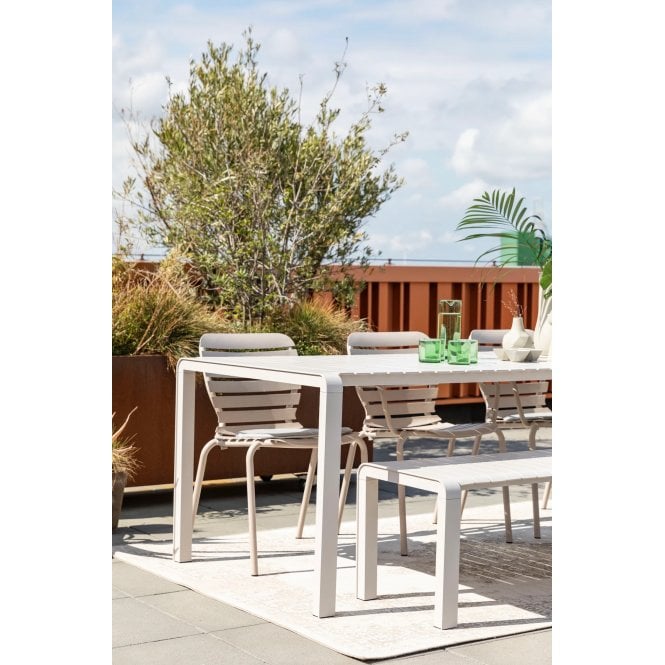 Vondel Aluminium Garden Table 214cm - White