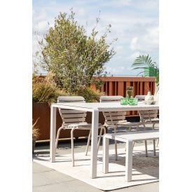 Vondel Aluminium Garden Table 214cm - White