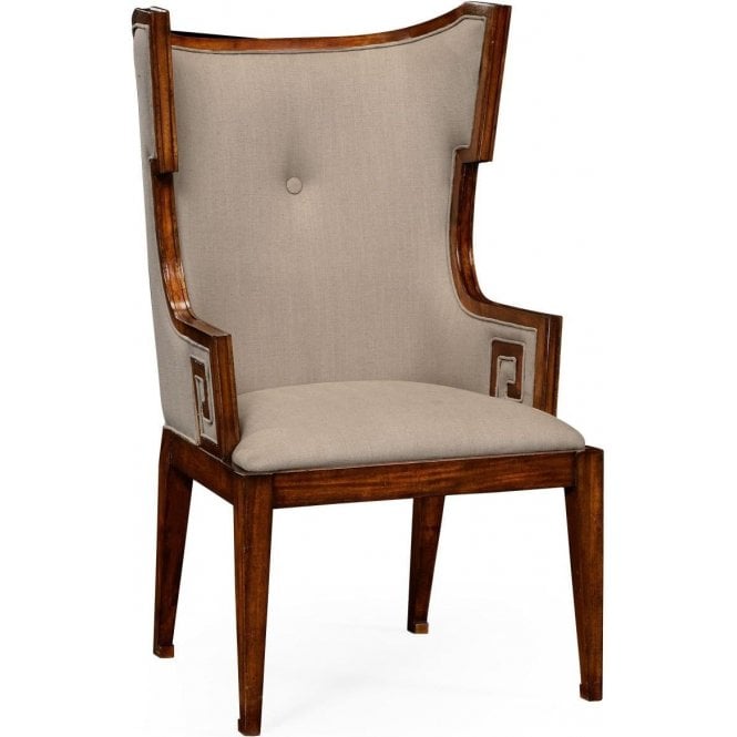 Wingback Chair High Back Armchair - Walnut