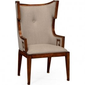 Wingback Chair High Back Armchair - Walnut