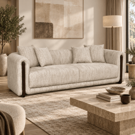 Winslov 3 Seater Sofa in Natural Softweave Fabric