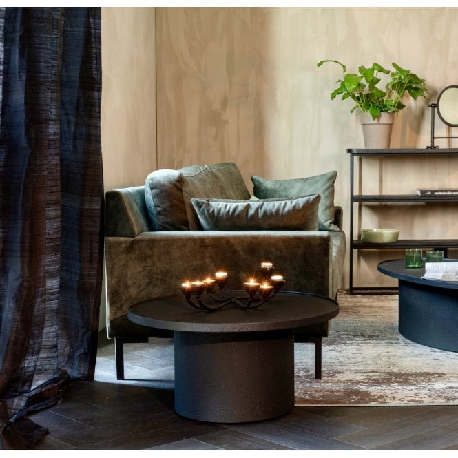 Winston Ultra Modern Black Round Coffee Table 