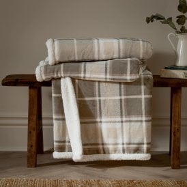 Wylder Fleece Blanket Braemar Sherpa Tartan Throw 