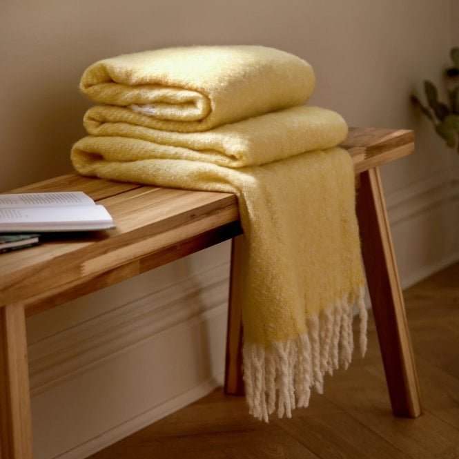 Wylder Yellow Blanket Isla Woven Tasselled Throw