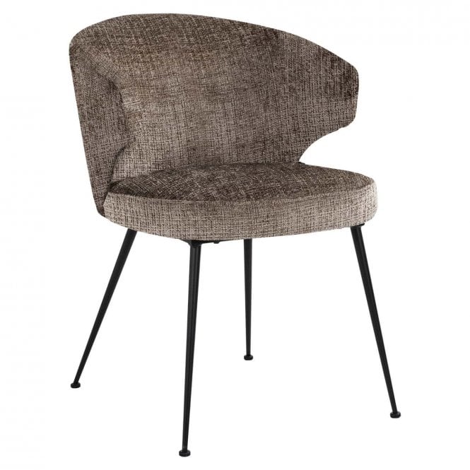 Xandra Dining Chair In Stone Chenille 
