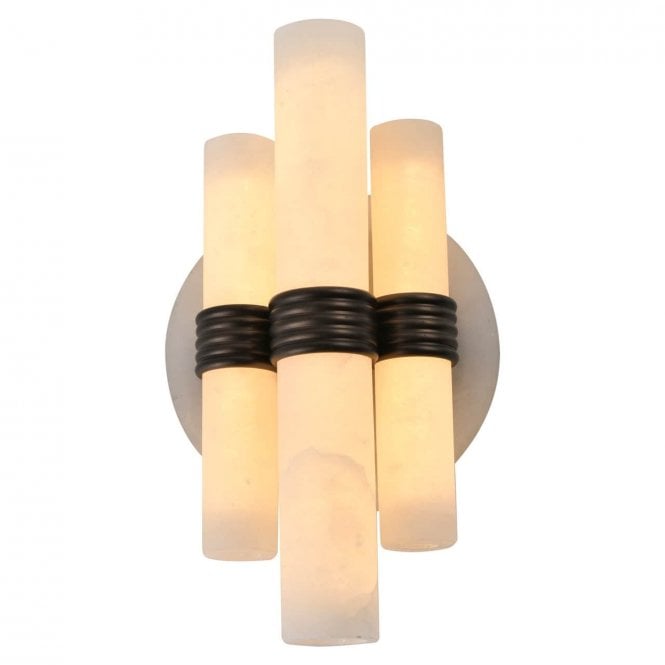 Zara Modern Alabaster Wall Light - White