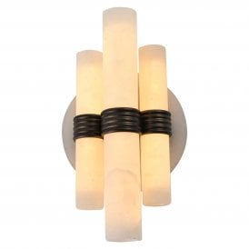 Zara Modern Alabaster Wall Light - White