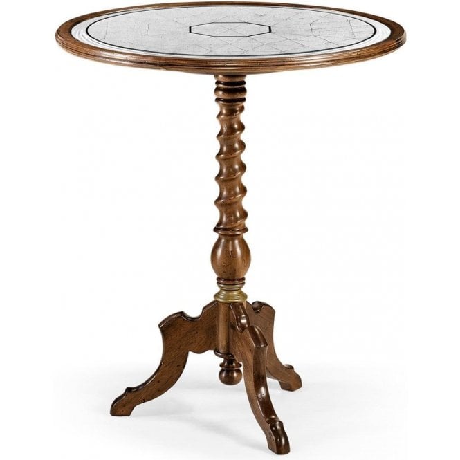 Églomisé & Walnut Round Wine Table