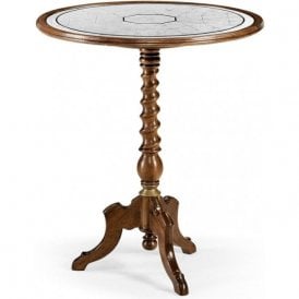 Églomisé & Walnut Round Wine Table